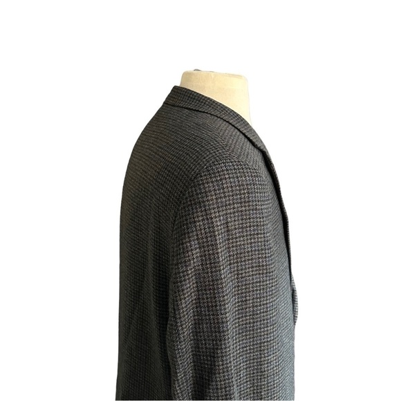 Ralph Lauren Chaps Grey Red Melange Houndstooth 2 Button Suit Jacket Sz 48L Wool - Picture 6 of 16